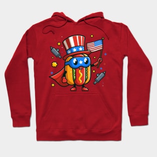 A Whimsical Tribute to American Culture in Cartoon Style Hoodie